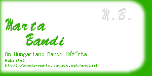 marta bandi business card